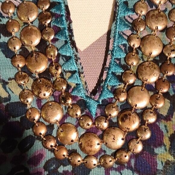 Grace Elements Blu/blk Studded Tunic Blouse - Picture 3 of 8